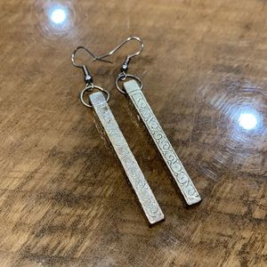 Vintage Silver Engraved Earrings